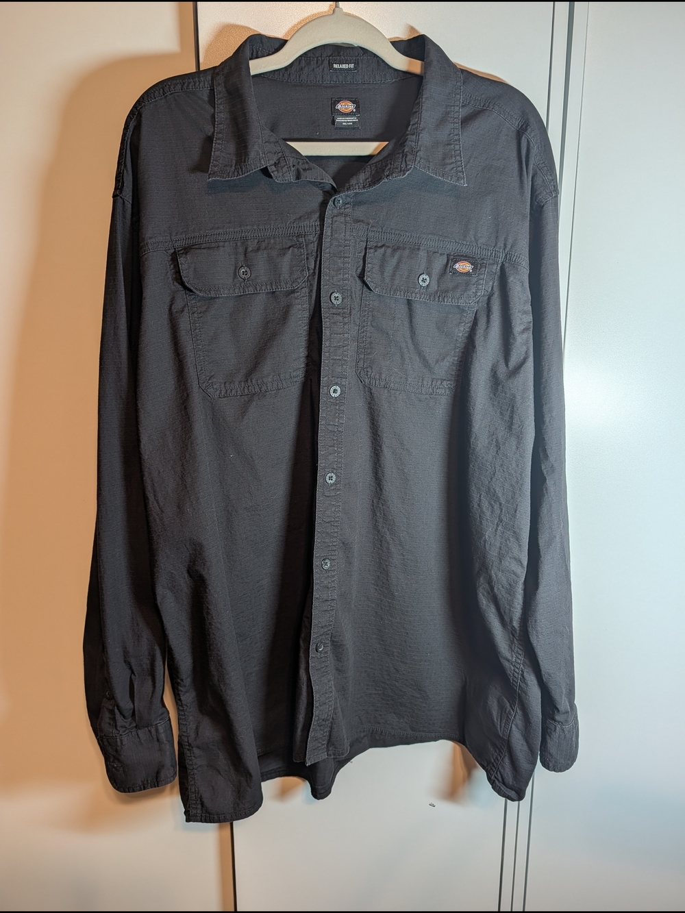 Dickies Black Button-Up Work Shirt